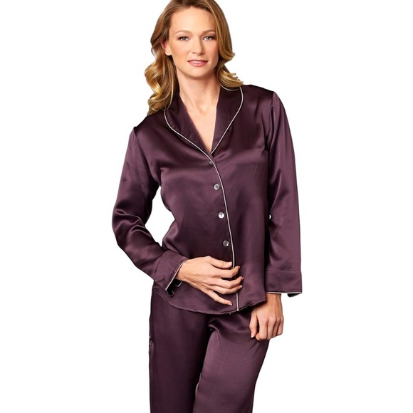 Women's 100% Mulberry Silk Pajama Set, Relaxed Fit PJs Natalya Collection Sz XXL - Picture 2 of 8